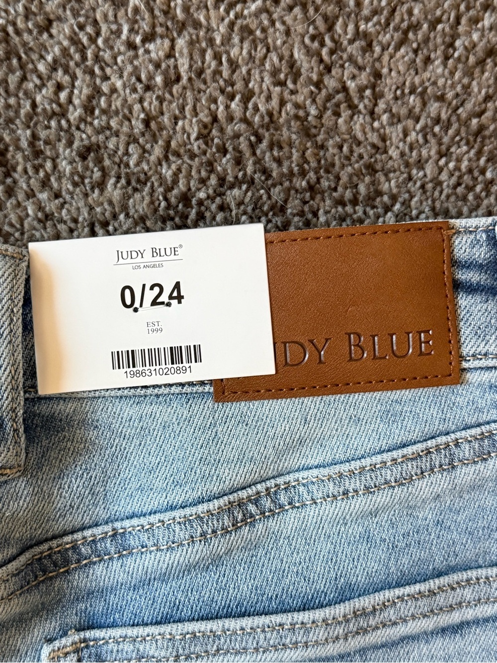 Judy Blue 0/24 Wide Leg Cropped Women's Jeans in Light Blue Denim - Picture 5 of 6